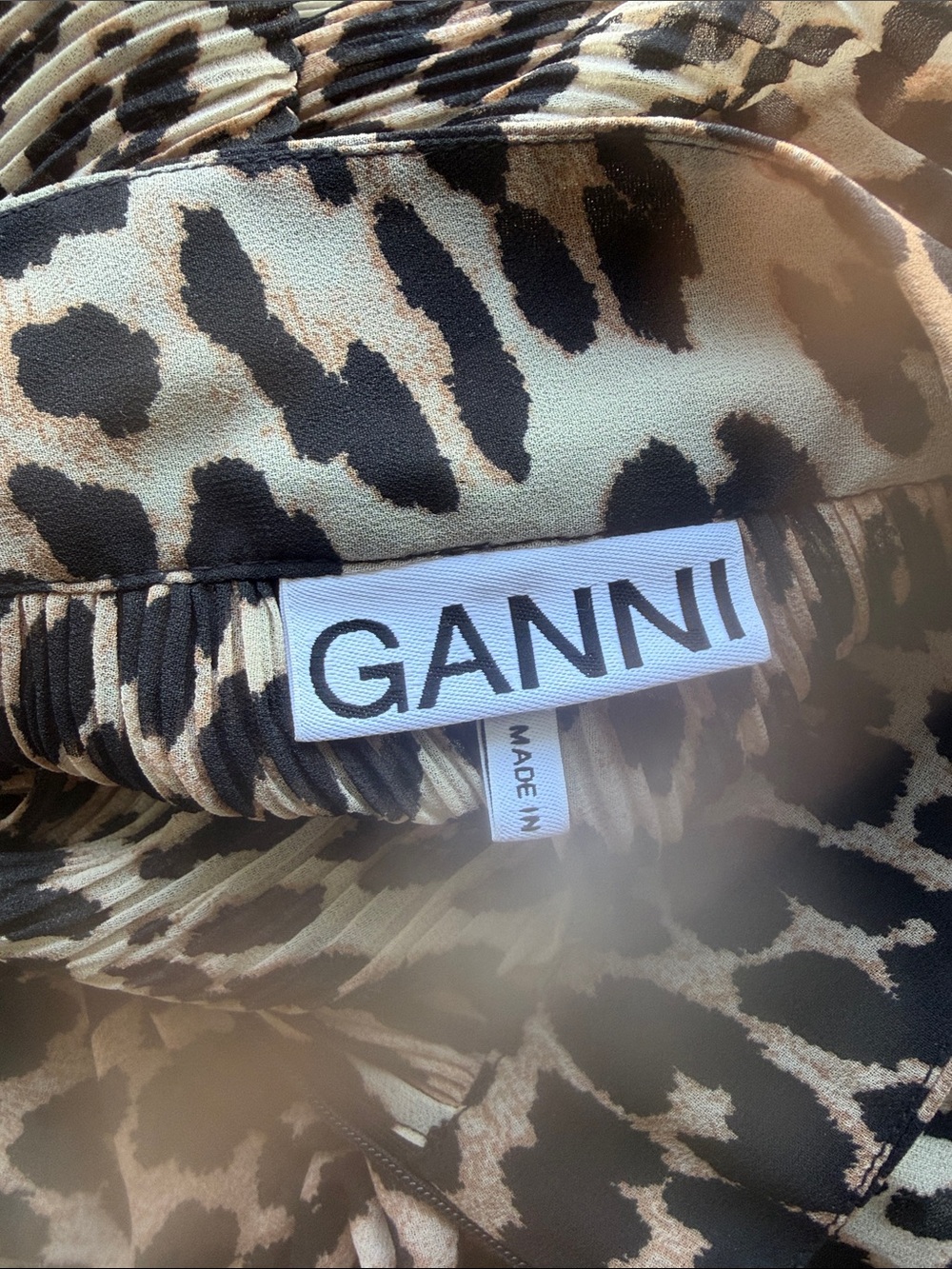 Ganni Leopard Print Maxi Skirt Semi Sheer - Picture 8 of 8